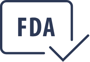 Icône Admis par la Food and Drug Administration (« FDA-Cleared »)